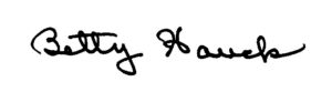 Betty Hauck signature
