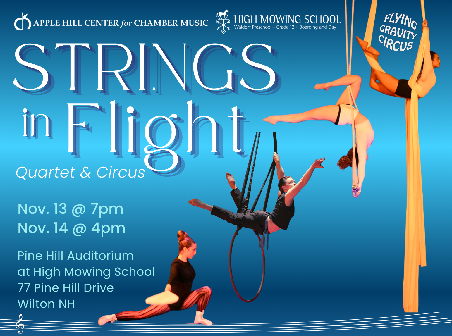 Flying Gravity Circus with Apple Hill String Quartet